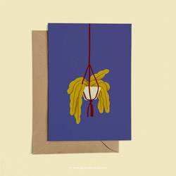 Hanging plant card