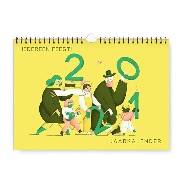 Grab a copy of the Flemish Iedereen Feest 2021 calendar, ISBN 9789463832014 