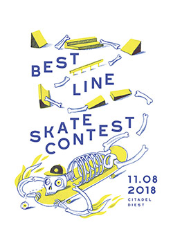 Poster design to promote a skateboarding contest